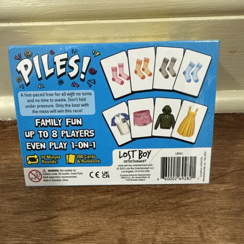 Piles Card Game Fast Paced Free-For-All Lost Boy Entertainment Family Party New